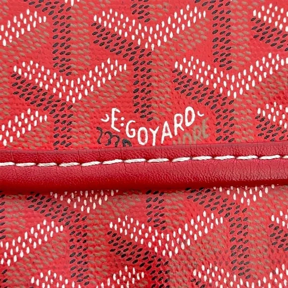 Goyard Saint Louis Red Pouch/Card case AUTHENTIC - Picture 3 of 10